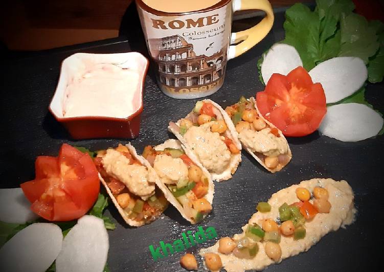 Easiest Way to Prepare Homemade Bread hummus tacos