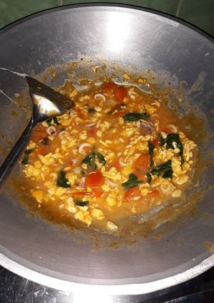 Foto resep Cumi asem manis orak arik telor