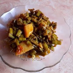A picture of Gawar ki sabji.