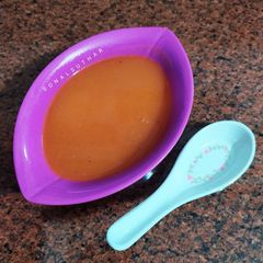 A picture of Tomato Carrot Soup.