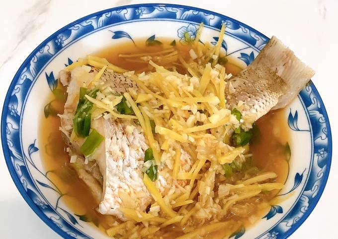 Simple Way to Prepare Award-winning Ginger garlic steam fish