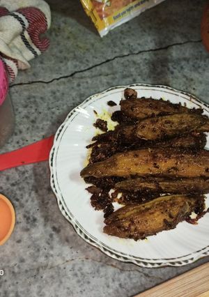 A picture of Punjabi Karele Ki Sabzi.