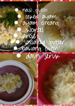 Foto resep Mpasi 7 bulan (bubur ceker nasi)