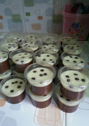 Foto resep Puding brownies with fla
