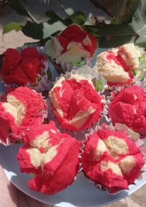 Foto resep Bolu kukus merah putih