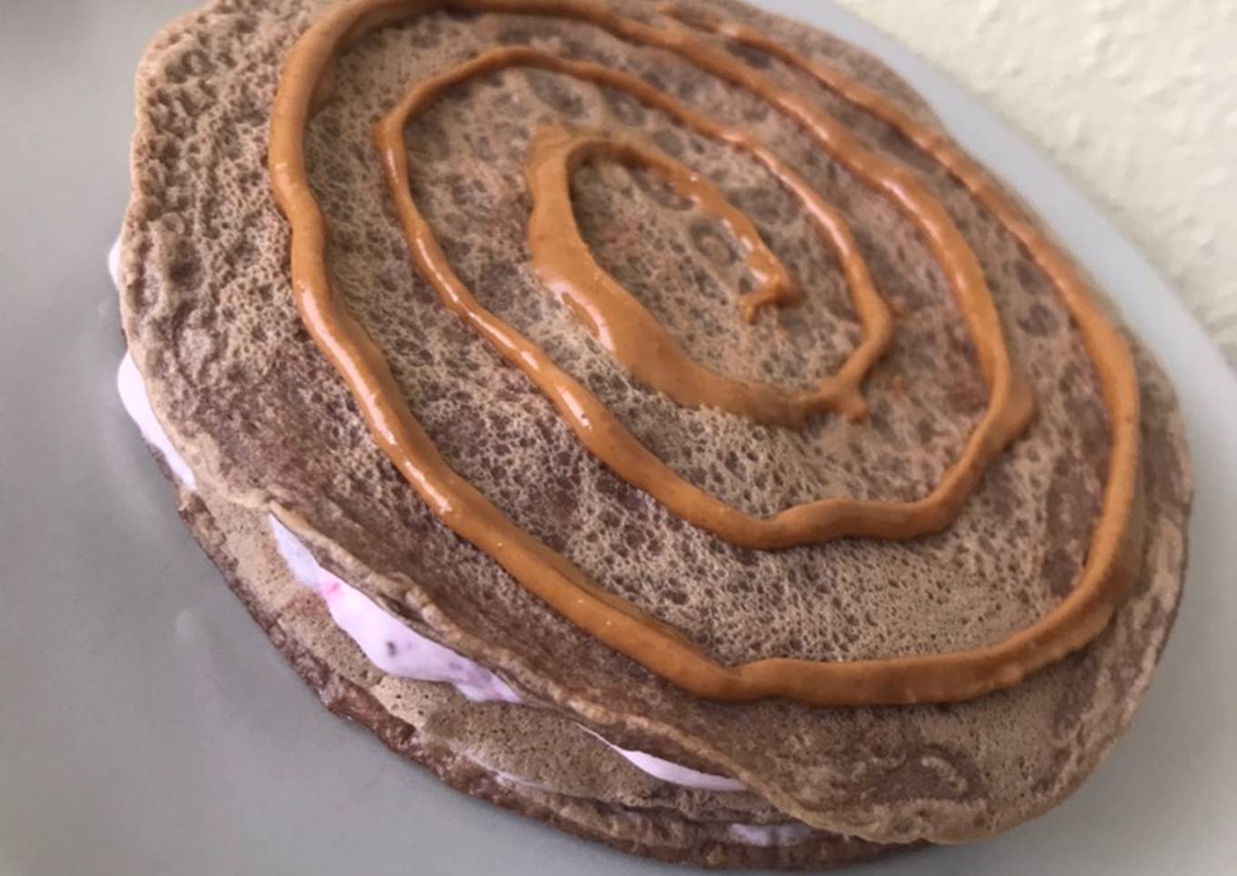 Tortitas de avena rellenas de yogur