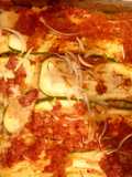 Lasaña de zapallo italiano y garbanzos