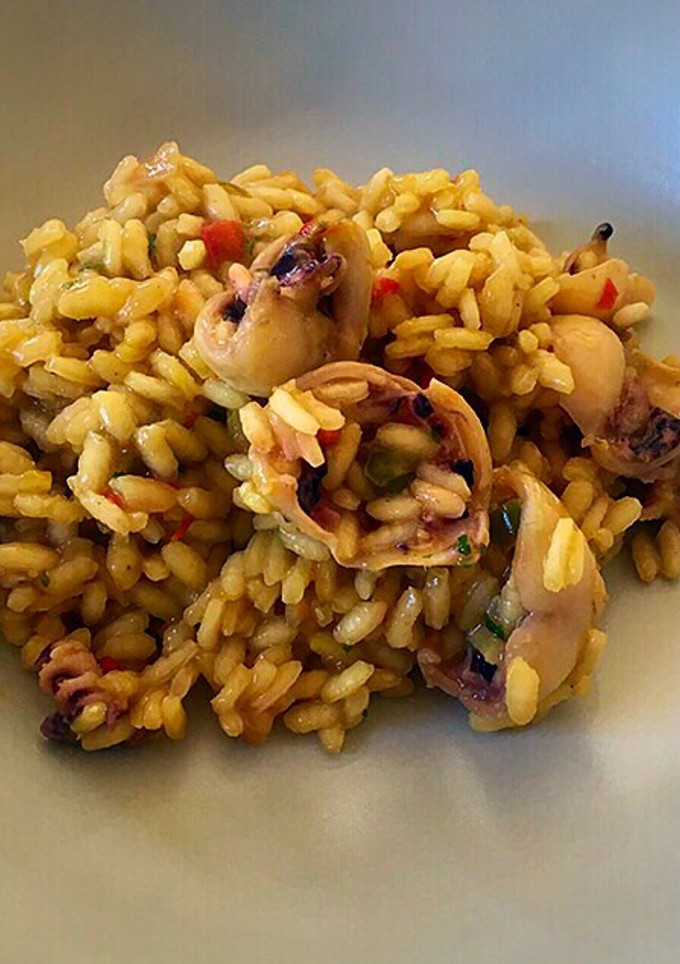 Una foto de Arroz con choquitos
