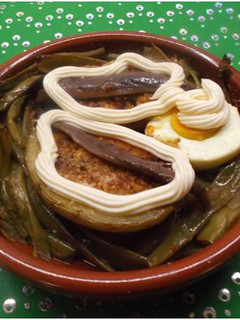 Una foto de Judías verdes con patatas y anchoas