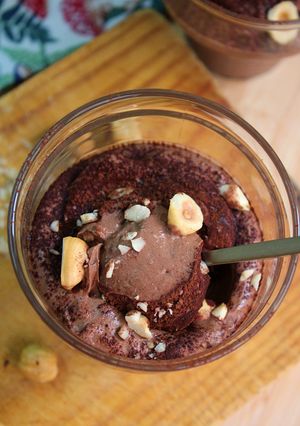 Una foto de Mousse de chocolate vegana y saludable