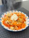 Verduras salteadas con pollo
