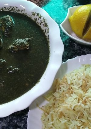 صورة لوصفة ملوخية بالدجاج