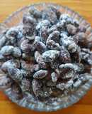 Almendras y nueces tostadas con cocoa