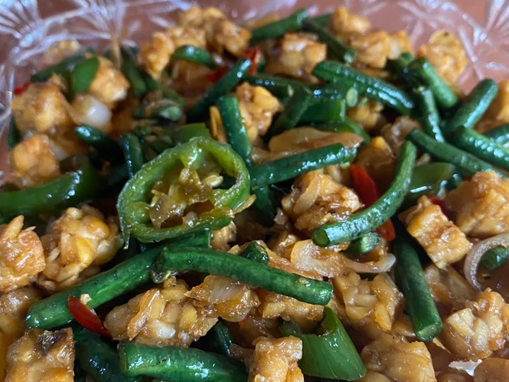 Cara Gampang Menyiapkan Resep Tumis tempe kacang panjang yang Lezat Anti Ribet, Lezat Sekali