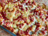 Patatas estilo carbonara