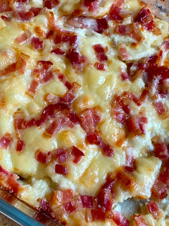 Una foto de Patatas estilo carbonara
