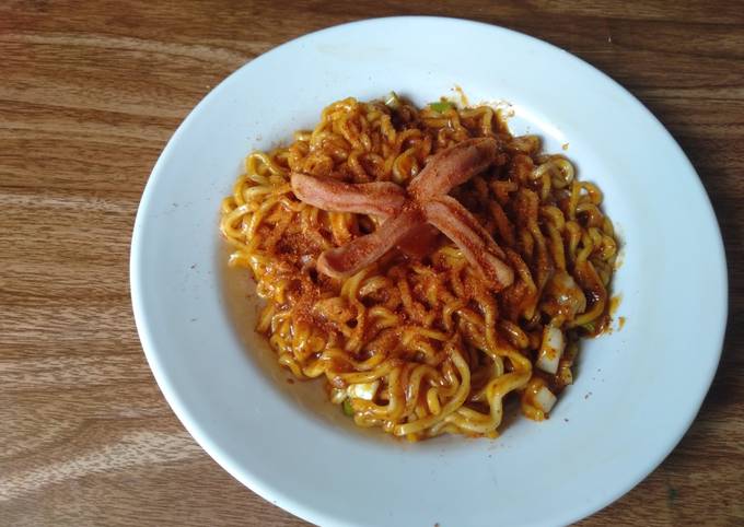 Mie sedaap korean spicy chicken mandi saos sambal super pedas