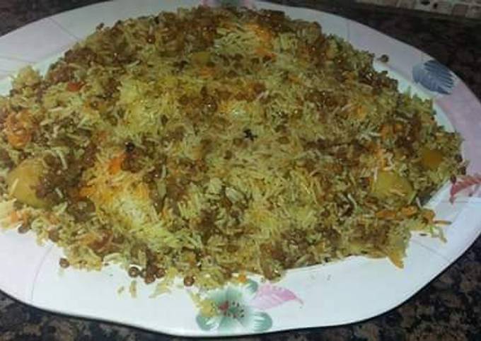 Keema masoor biryani #cookpadApp