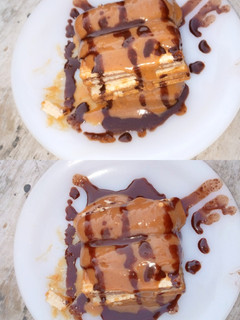 A picture of Peanut Butter and Waffer wedge.