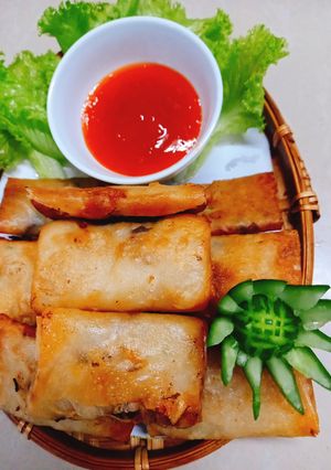 Hình của món Lá gói chả giò bằng bột mì.