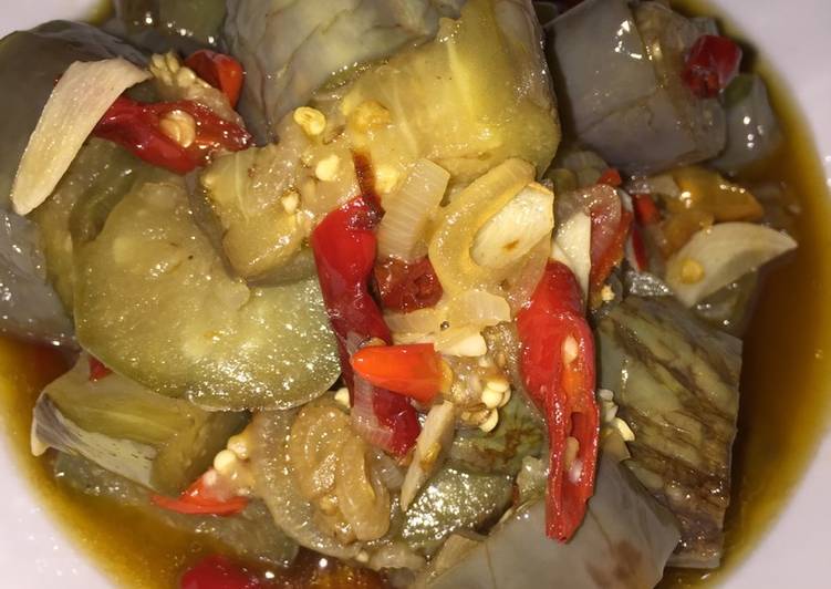 Proses meracik Tumis Terong Semarang yang Enak Banget