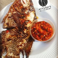 A picture of Grilled fish.