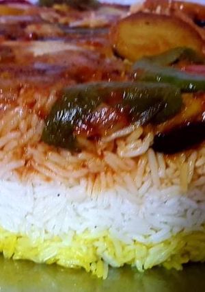 صورة لوصفة مقلوبه بالخضار