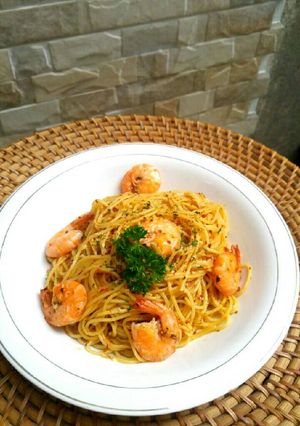 Foto resep Cheese Spaghetti Aglio Olio