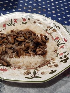 Una foto de Arroz con champiñones