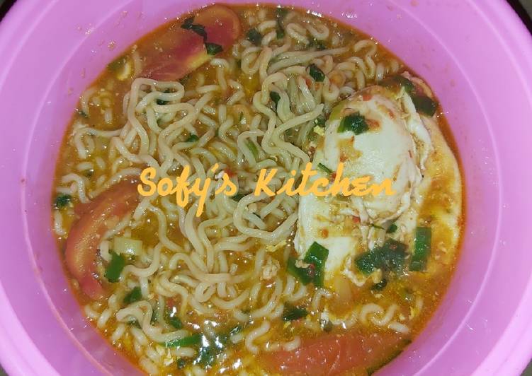 Resep Mie instan rebus NON MSG Enak dan Antiribet