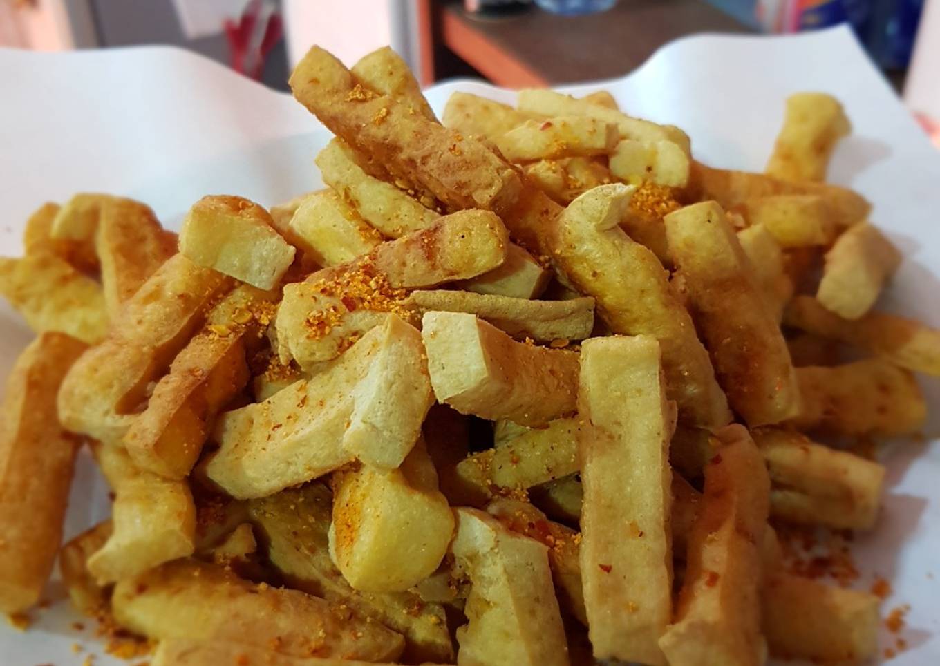 Spicy deep fried tofu