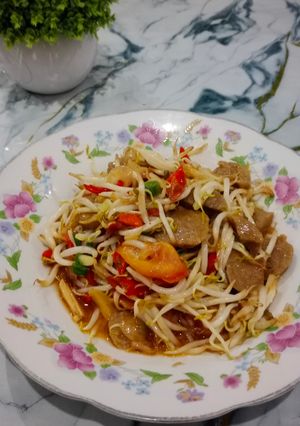 Foto resep Tumis Kecambah Bakso