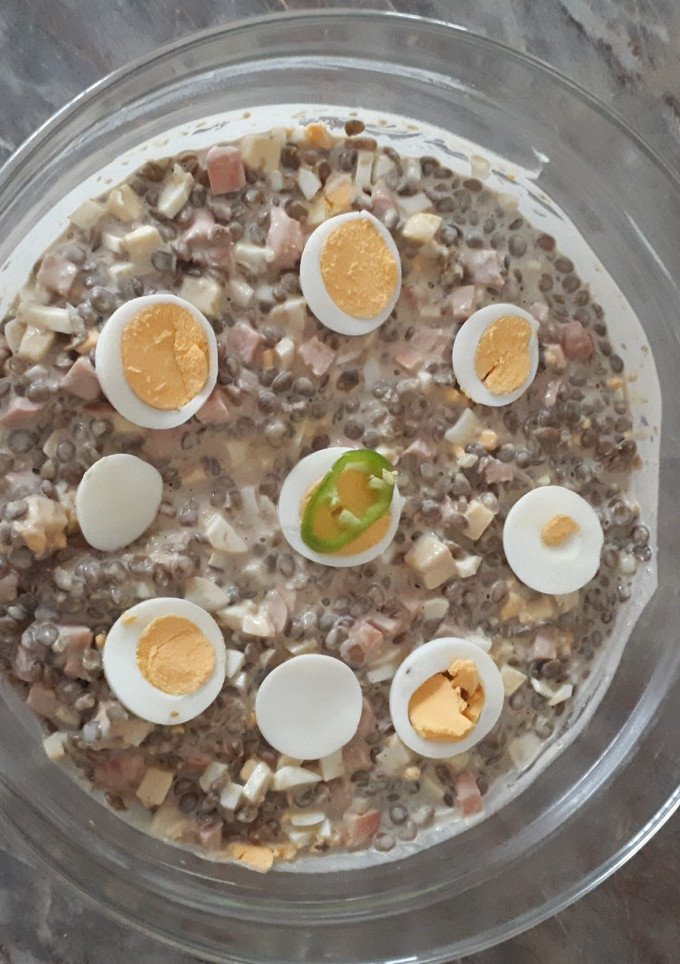 Lencsesaláta recept fotója