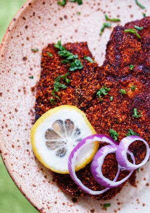 A picture of Blackened fish.