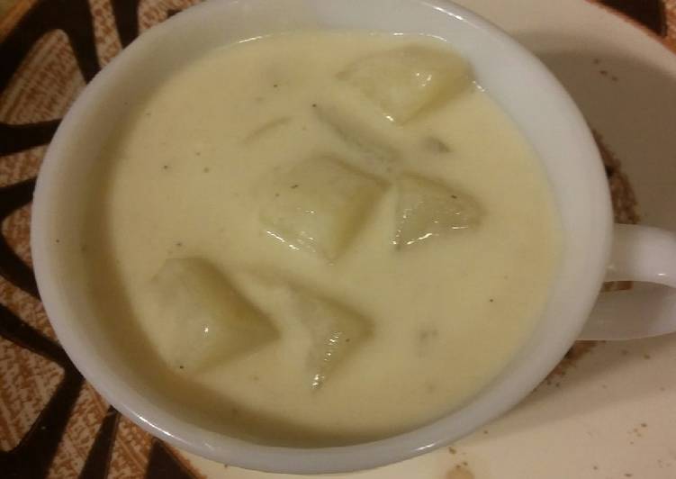 Steps to Prepare Super Quick Homemade Creamy Potato Soup