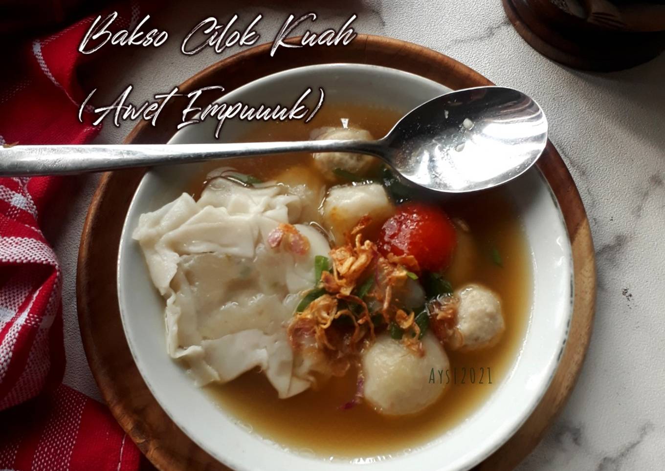#17. Empuk sekali; Cilok/ Bakso Aci Kuah Kaldu