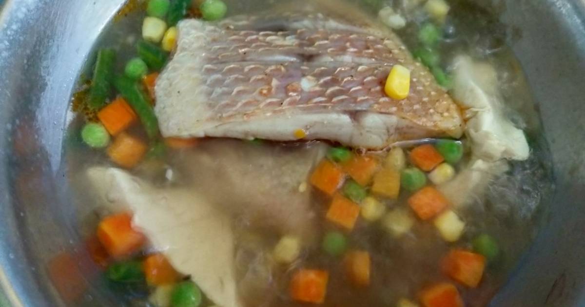 Resep Sup ikan nila tahu dan sayuran mpasi 18 bulan oleh Rina Andriyadi
