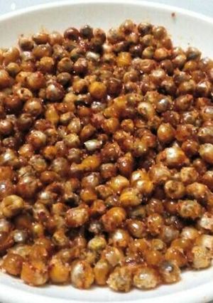 Hình của món Ngô cay nhà làm.