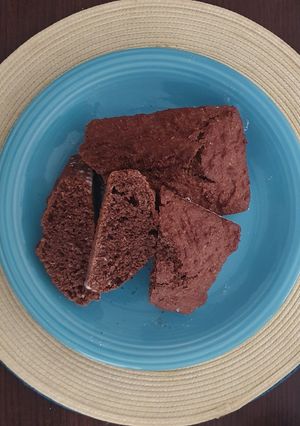 Una foto de Budín de cacao, banana y salvado
