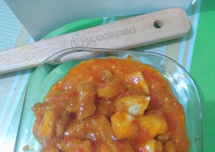 Langkah Mudah untuk Menyiapkan Tahu Tempe saus pedas mozarella, Lezat Sekali