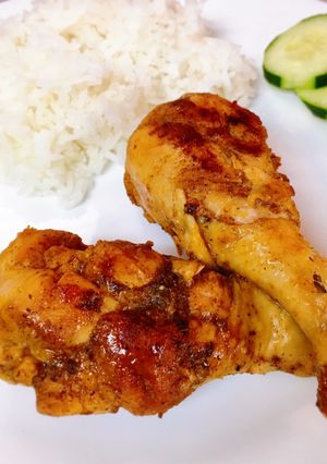 Hình của món Gà roti ngũ vị-vị cam.