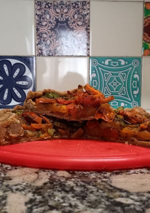 Una foto de Galette de Verduras Asadas en Masa de Harina Integral