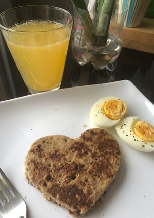 Una foto de Pancakes con Avena y Banano