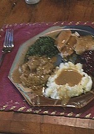 A picture of Rybak's Thanksgiving dinner.