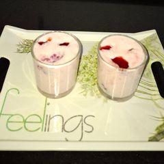 A picture of Sweet Strawberry lassi.