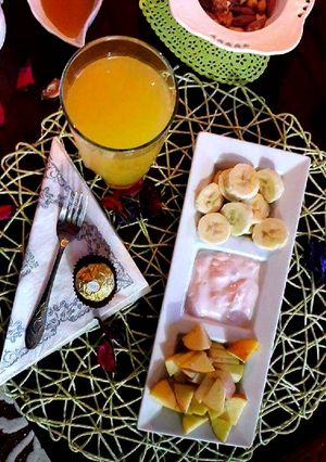 صورة لوصفة فواكه🍎🍌🍏 بالعسل🐝🍯