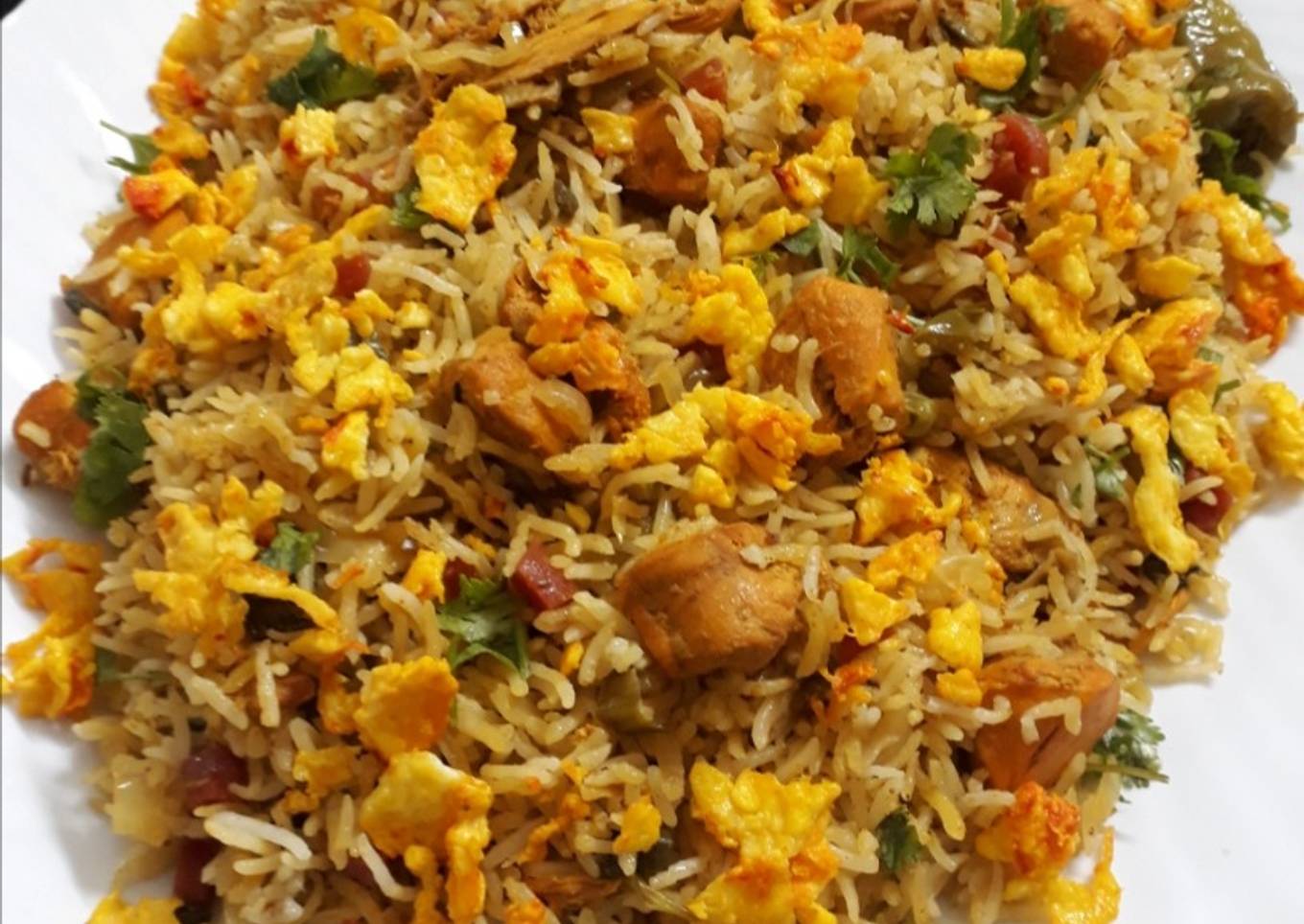 Chinese Masala Rice with Tandoori Chicken