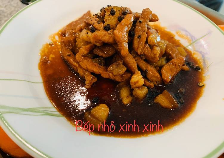 Steps to Make Quick Thịt heo kho tiêu