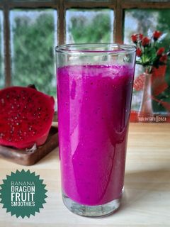Foto resep 215. Banana Dragon Fruit Smoothies
