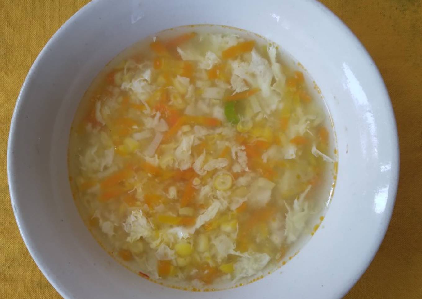 Sop jagung telur